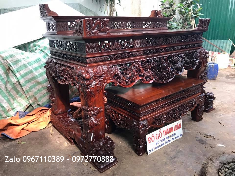 3 Sập Thờ Tứ Linh Và Mai Điểu Gỗ Gụ Của 3 Khách Hàng.