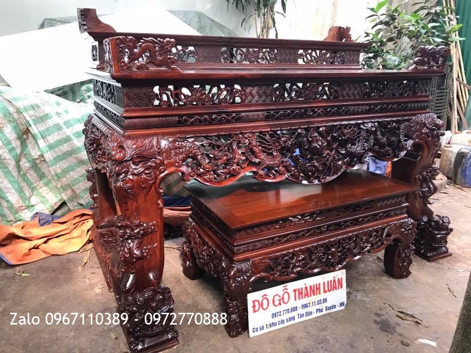 3 Sập Thờ Tứ Linh Và Mai Điểu Gỗ Gụ Của 3 Khách Hàng.