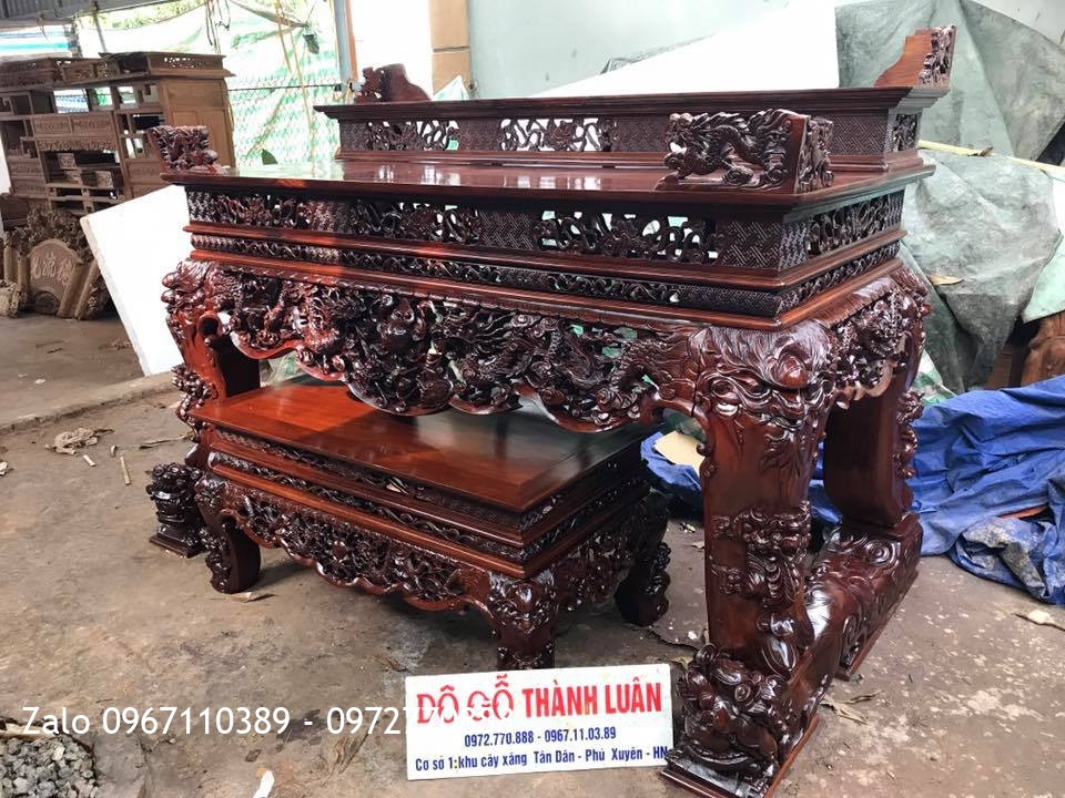 3 Sập Thờ Tứ Linh Và Mai Điểu Gỗ Gụ Của 3 Khách Hàng