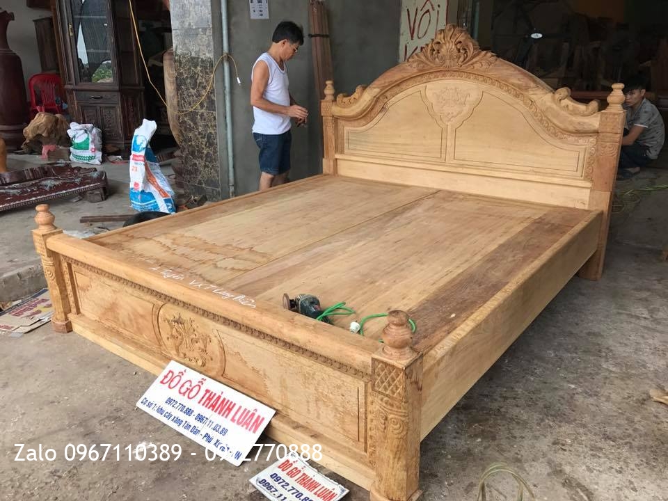 Giường Vòm Gỗ Gụ KHỦNG 2m x 2m2. A Tuyến Long Biên