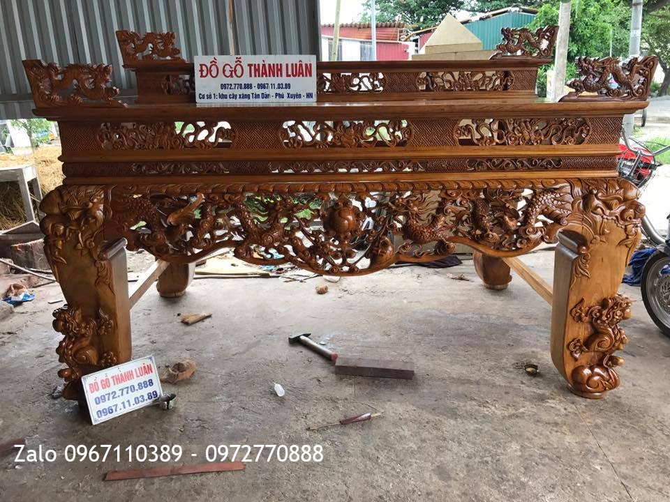 BỘ SẬP THỜ TỨ LINH NHỊ CẤP. Khách Long Biên HN.