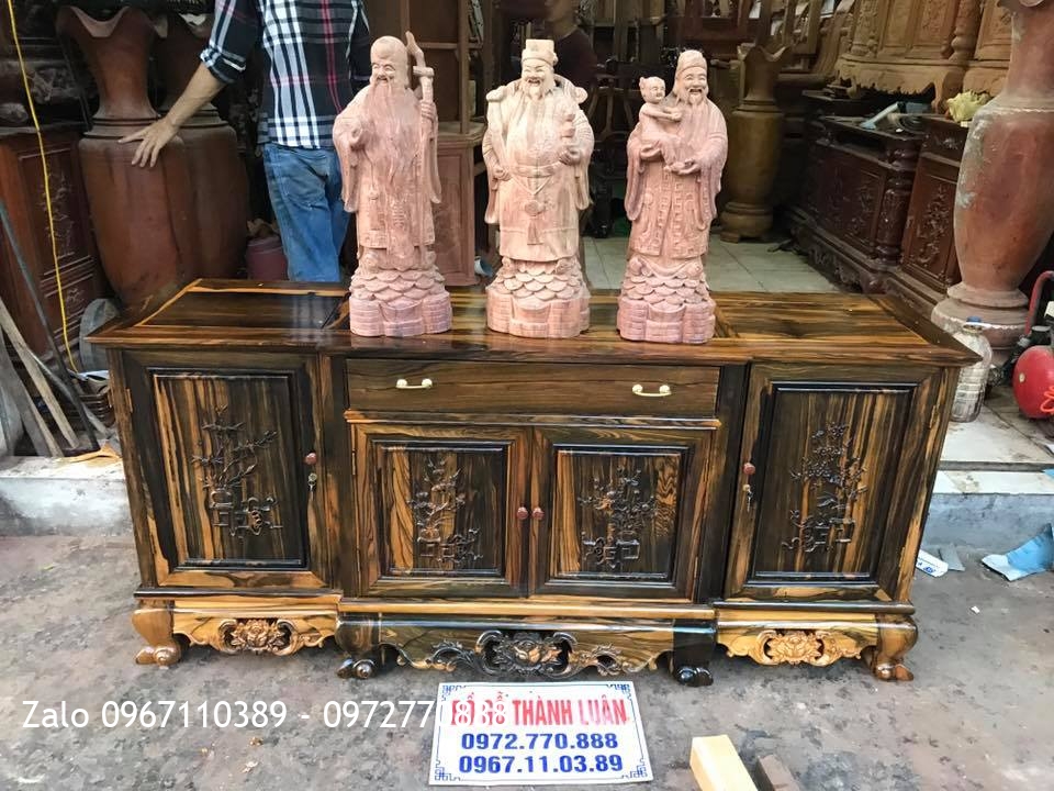 Tủ Tivi Gỗ Mun Hoa. Chú Tân Hải Phòng: