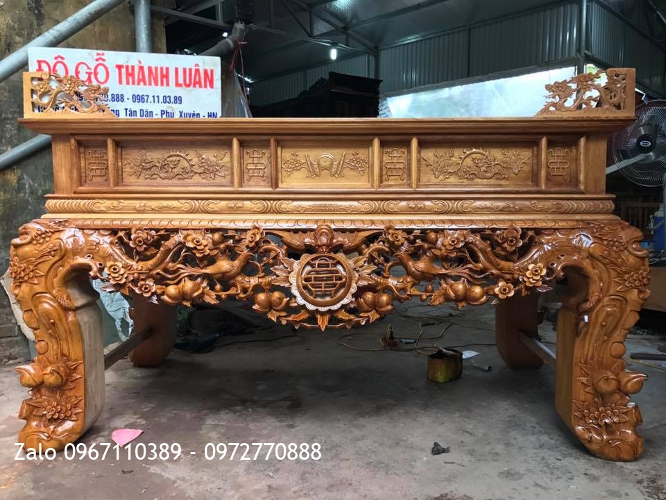 Sập Thờ Mai Điểu Gỗ Gụ. A Tiến Trương Định HN: