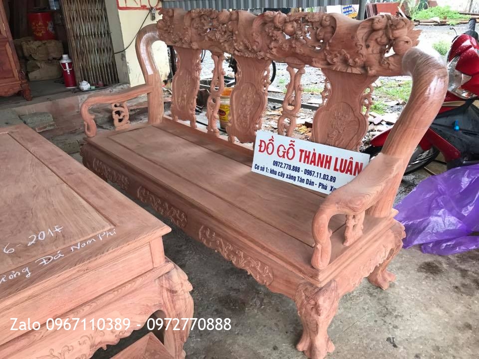 Bộ Ghế Đào Chim C12 Gỗ Hương Đá Nam Phi,