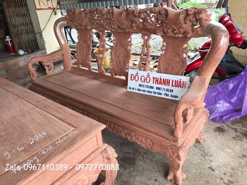 Bộ Ghế Đào Chim C12 Gỗ Hương Đá Nam Phi.