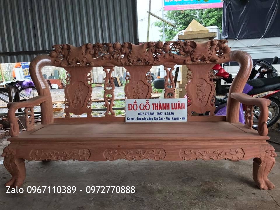 Bộ Ghế Đào Chim C12 Gỗ Hương Đá Nam Phi.: