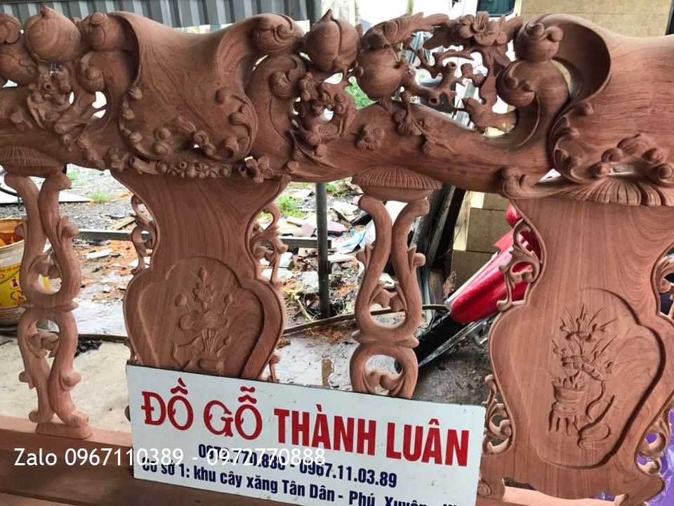 Bộ Ghế Đào Chim C12 Gỗ Hương Đá Nam Phi:.