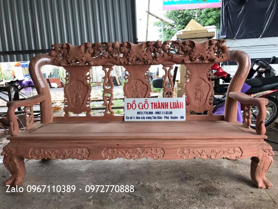 Bộ Ghế Đào Chim C12 Gỗ Hương Đá Nam Phi::