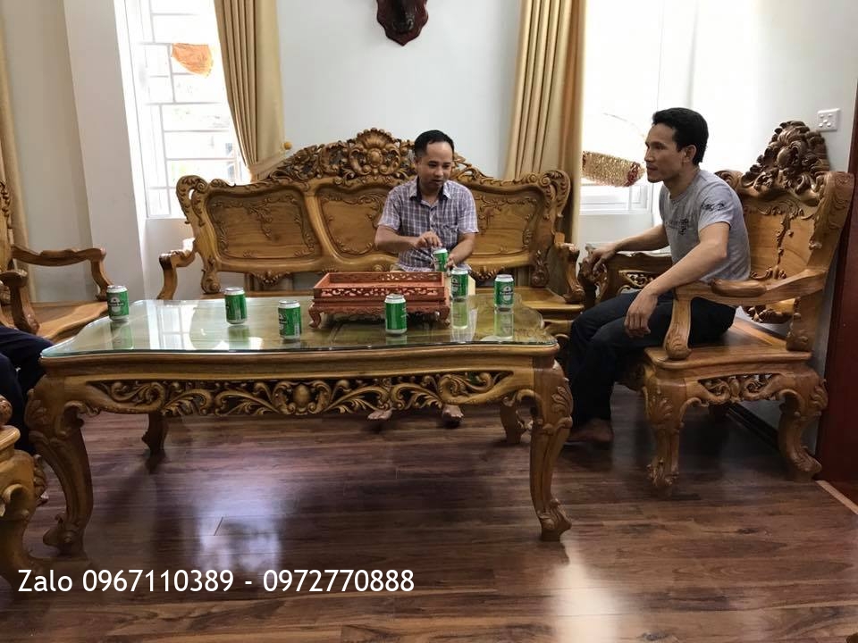 Bộ Ghế Lu-i Đại Gỗ Gụ Ta Quảng Bình. A Thịnh Bồ Đề Long Biên HN