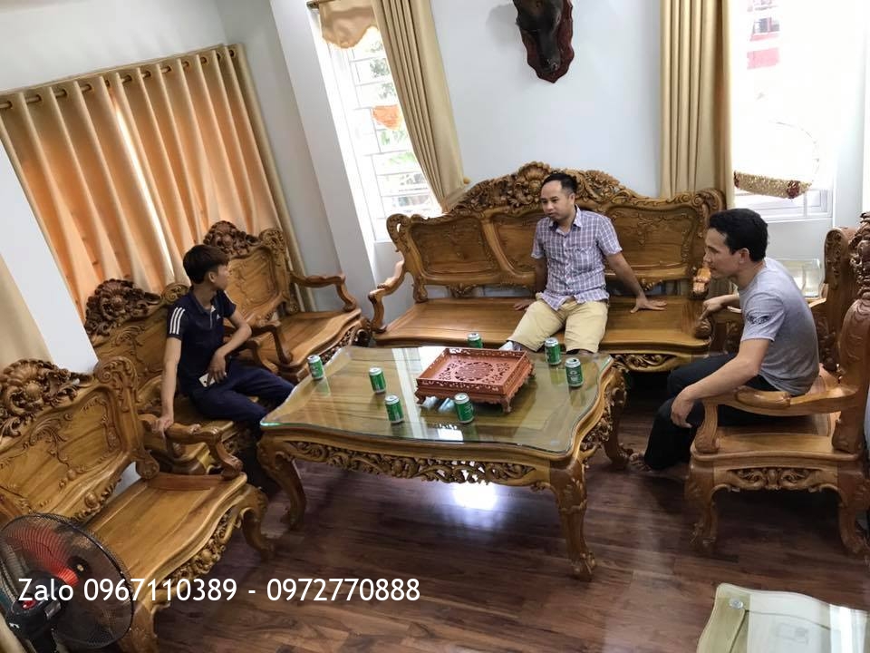 Bộ Ghế Lu-i Đại Gỗ Gụ Ta Quảng Bình. A Thịnh Bồ Đề Long Biên HN,