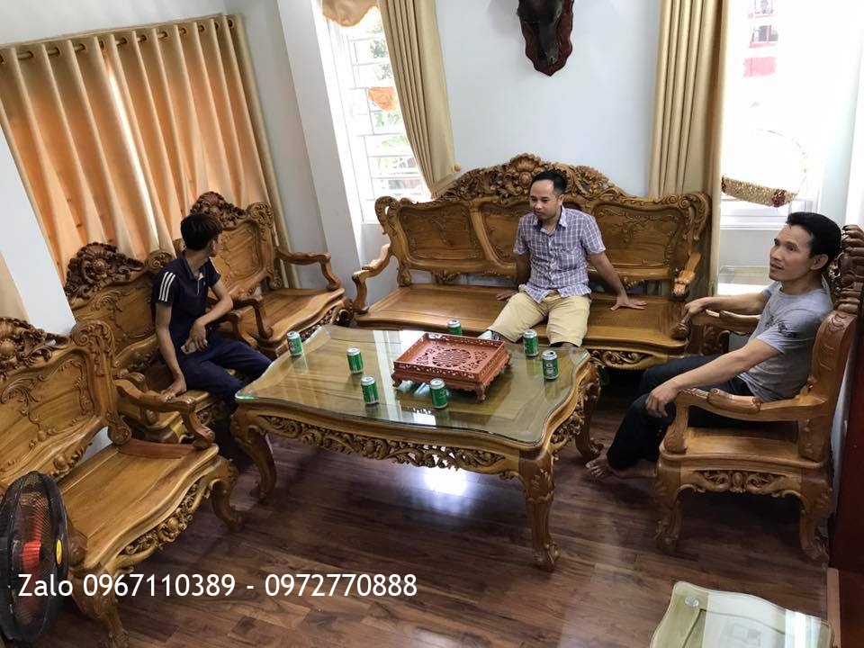 Bộ Ghế Lu-i Đại Gỗ Gụ Ta Quảng Bình. A Thịnh Bồ Đề Long Biên HN,