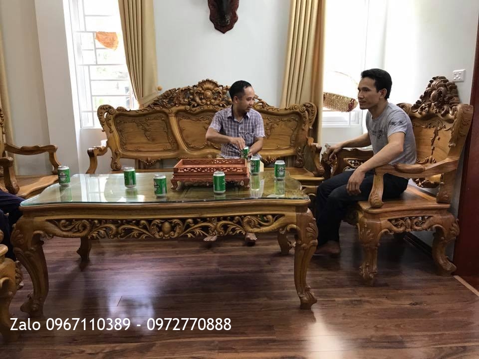 Bộ Ghế Lu-i Đại Gỗ Gụ Ta Quảng Bình. A Thịnh Bồ Đề Long Biên HN.