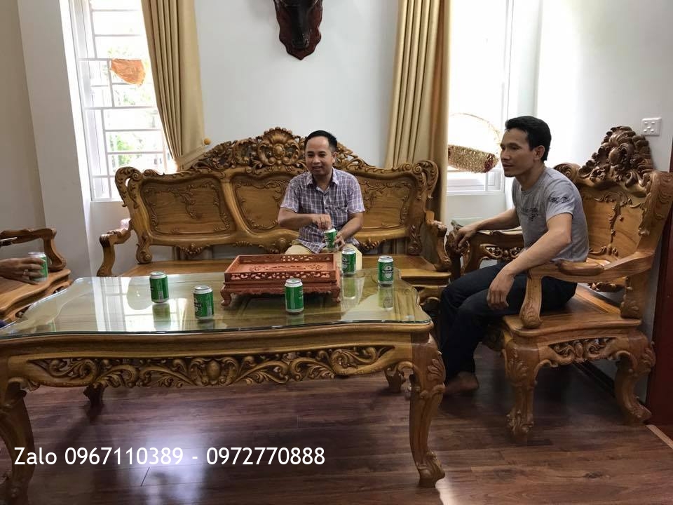 Bộ Ghế Lu-i Đại Gỗ Gụ Ta Quảng Bình. A Thịnh Bồ Đề Long Biên HN.