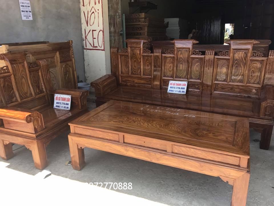 Bộ Âu Á Gỗ Hương Vân Đỏ. A Tuấn Thanh Hoá