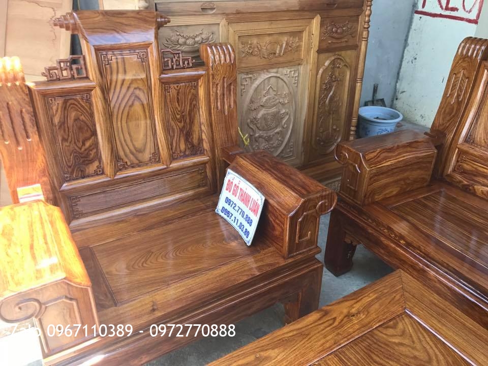 Bộ Âu Á Gỗ Hương Vân Đỏ. A Tuấn Thanh Hoá::