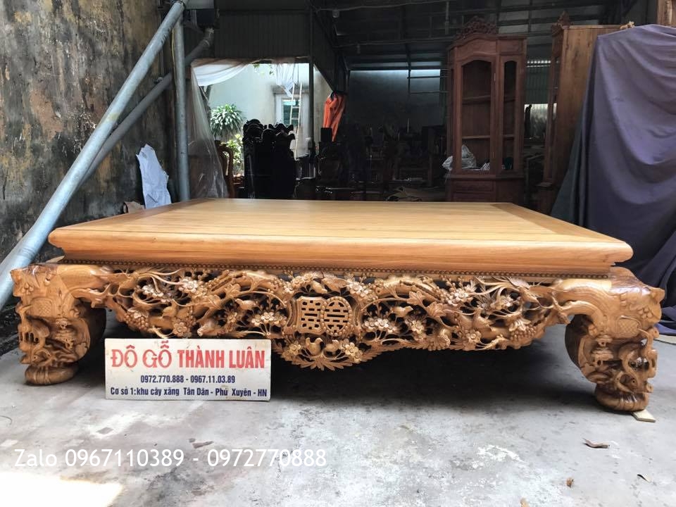 Sập Thập Điểu Quần Mai Tứ Diện Cổ Liền Đánh Sáp. A Nhật Quảng Nam.