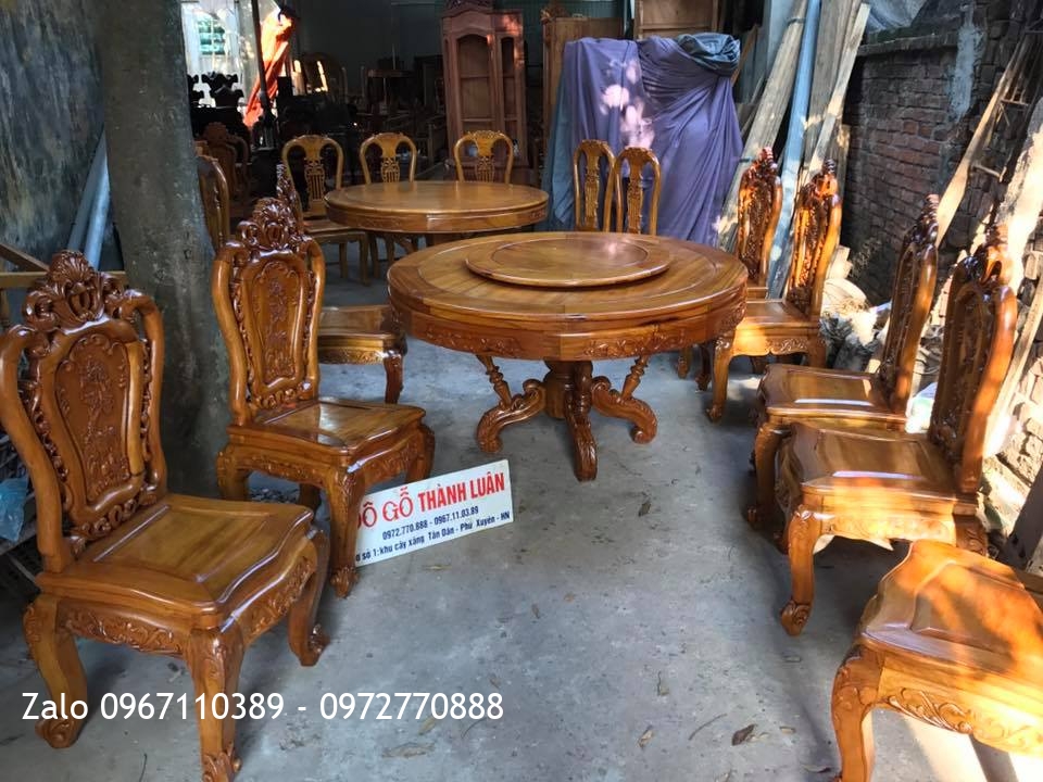 2 Bộ Bàn Ghế Ăn Gỗ Gụ Mẫu Hoa Lan Tây. Mẫu Đàn. Khách Lào Cai,