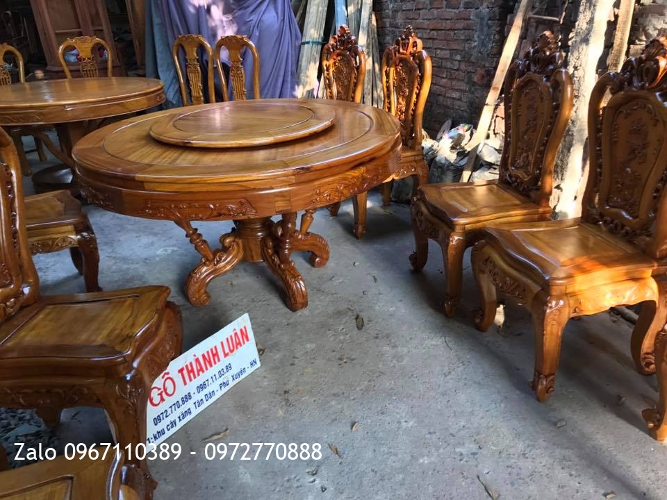 2 Bộ Bàn Ghế Ăn Gỗ Gụ Mẫu Hoa Lan Tây. Mẫu Đàn. Khách Lào Cai,.