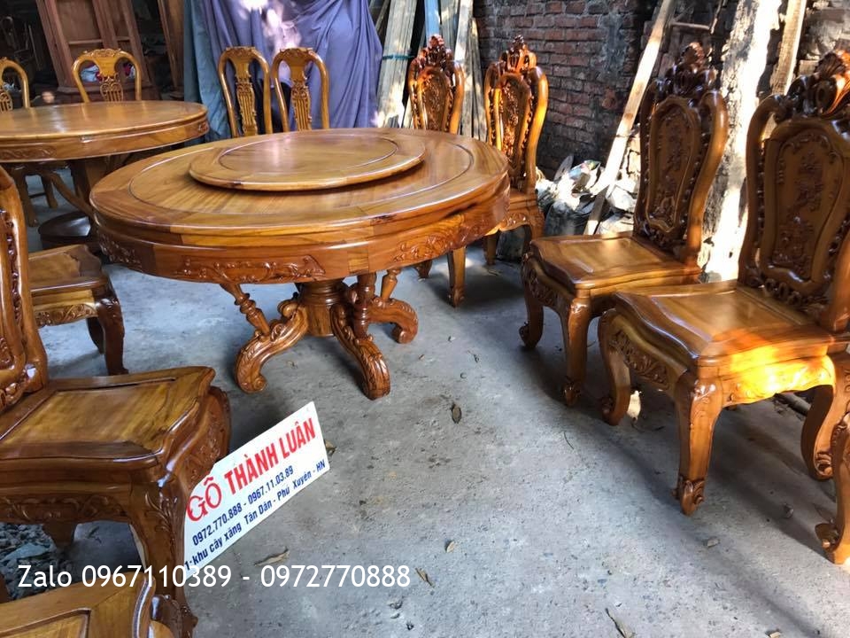 2 Bộ Bàn Ghế Ăn Gỗ Gụ Mẫu Hoa Lan Tây. Mẫu Đàn. Khách Lào Cai,.