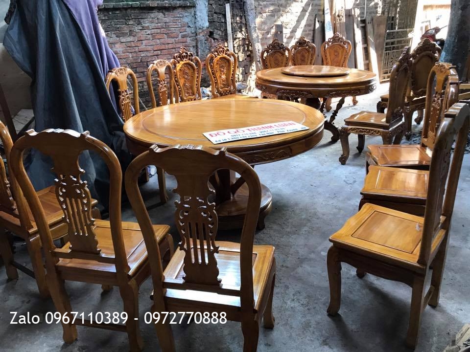 2 Bộ Bàn Ghế Ăn Gỗ Gụ Mẫu Hoa Lan Tây. Mẫu Đàn. Khách Lào Cai.: