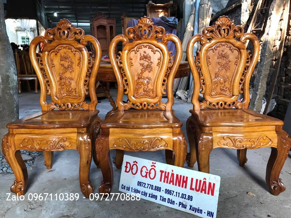 2 Bộ Bàn Ghế Ăn Gỗ Gụ Mẫu Hoa Lan Tây. Mẫu Đàn. Khách Lào Cai:.