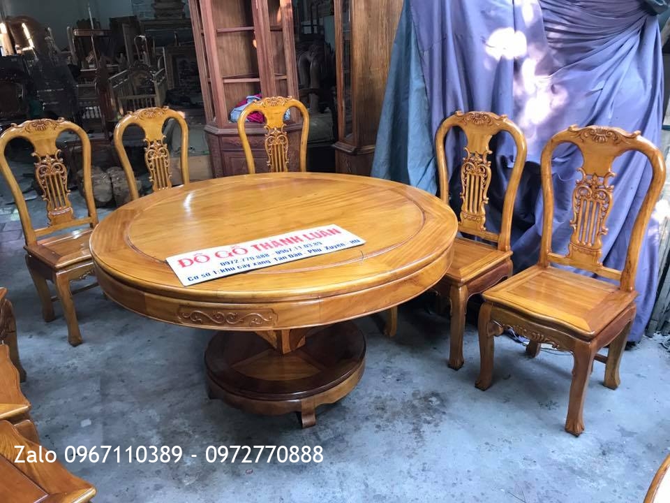 2 Bộ Bàn Ghế Ăn Gỗ Gụ Mẫu Hoa Lan Tây. Mẫu Đàn. Khách Lào Cai::.