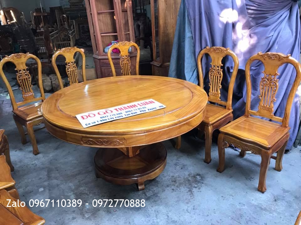 2 Bộ Bàn Ghế Ăn Gỗ Gụ Mẫu Hoa Lan Tây. Mẫu Đàn. Khách Lào Cai:::