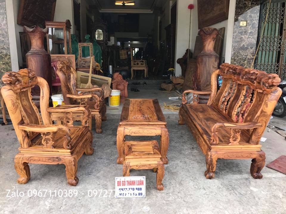 Bộ Ghế Gụ Ta Quảng Bình Vân Vip c10(GT10)..