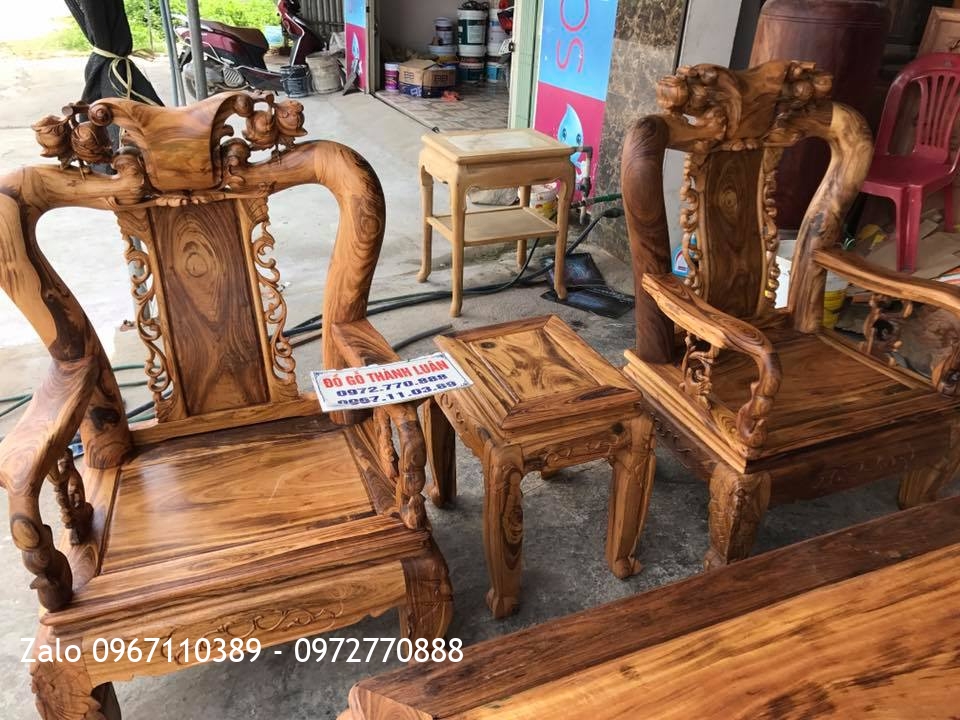 Bộ Ghế Gụ Ta Quảng Bình Vân Vip c10(GT10):