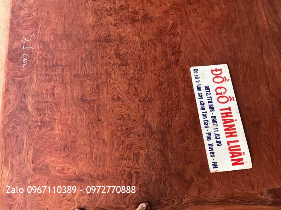 SẬP CẨM LAI MẶT 1 LÁ DÀY 3,1cm Vân Ví. Khách Hà Nội:.