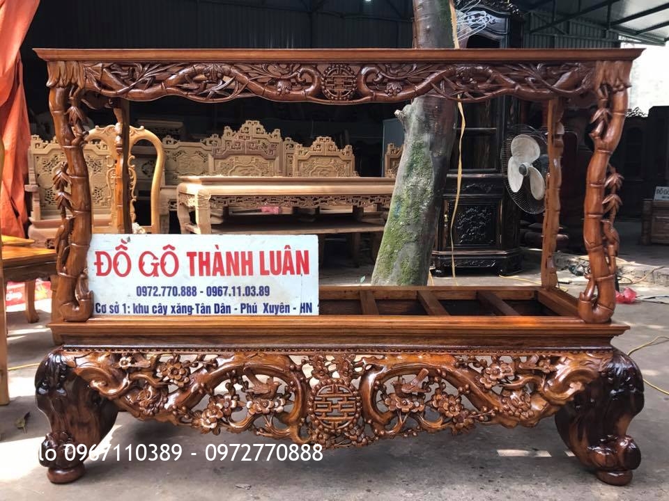 Bệ Cá Gỗ Gụ 1m50x58x1m10. A Sinh Đà Nẵng.