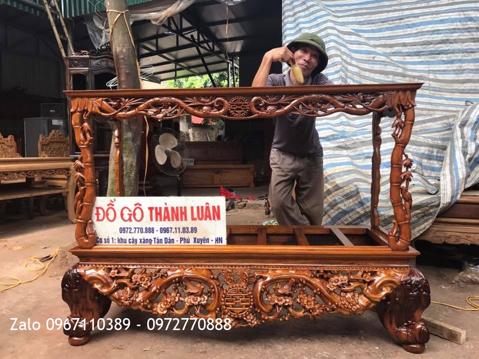 Bệ Cá Gỗ Gụ 1m50x58x1m10. A Sinh Đà Nẵng::.