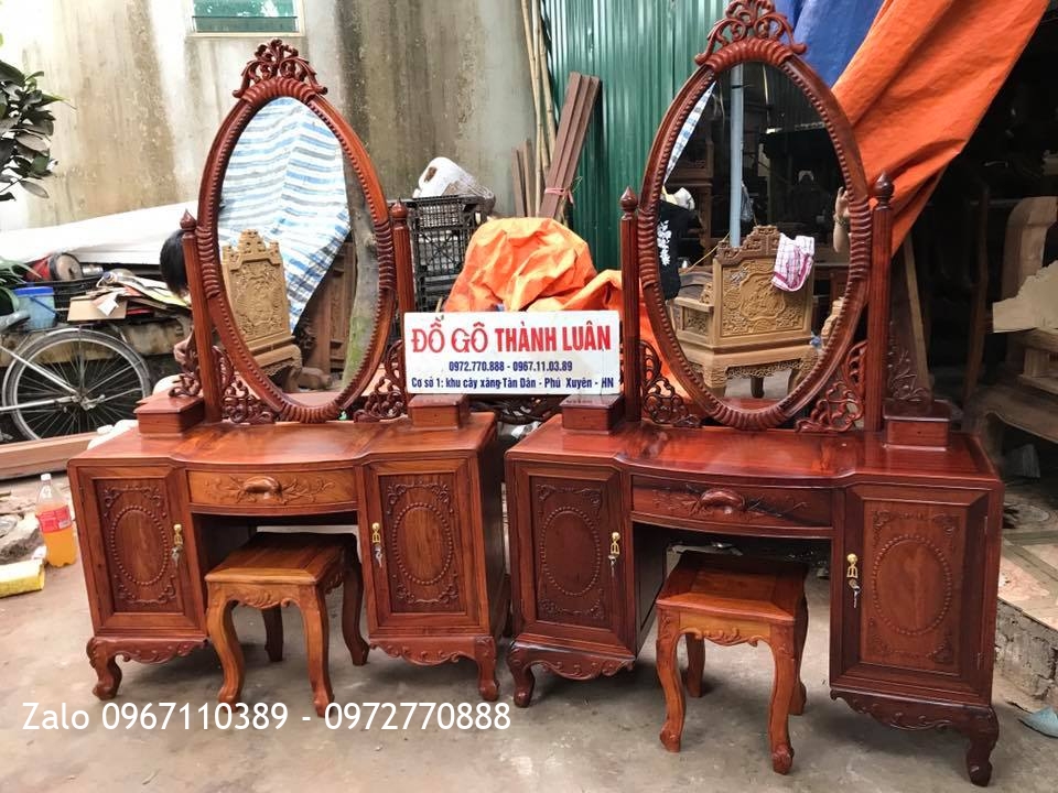 Bộ Ghế Lu-i Gỗ Hương 3 Món. A Phước Hưng Yên