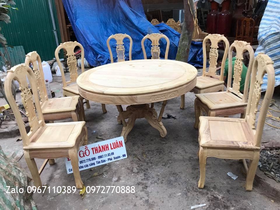 Bộ Bàn Ghế Ăn Mẫu Đàn Mới Gỗ Gụ. Chú Hùng Lào Cai,