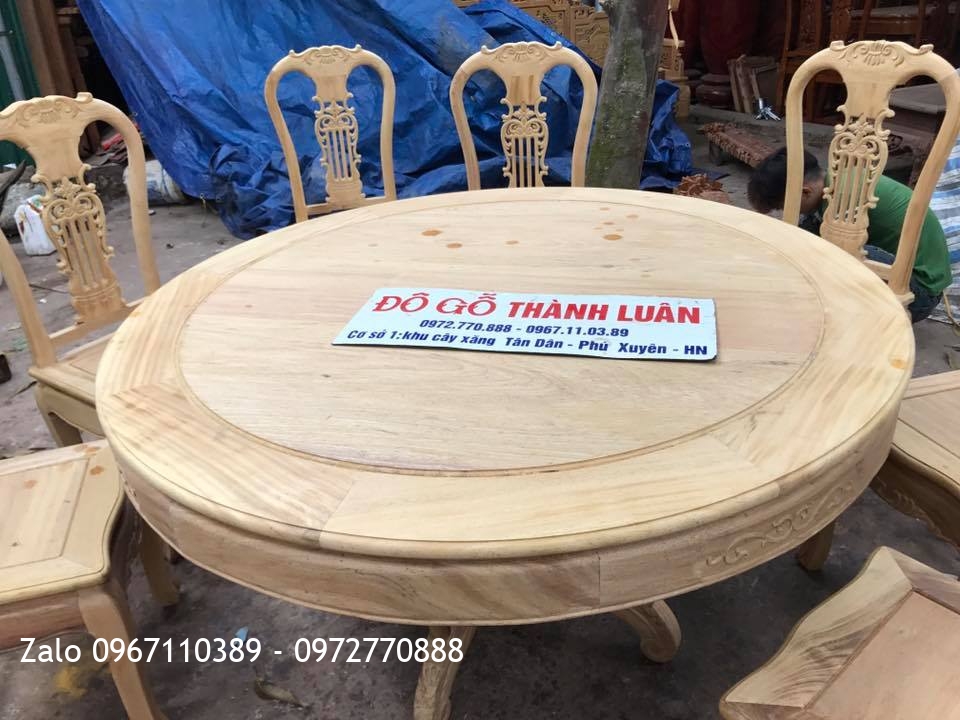 Bộ Bàn Ghế Ăn Mẫu Đàn Mới Gỗ Gụ. Chú Hùng Lào Cai.