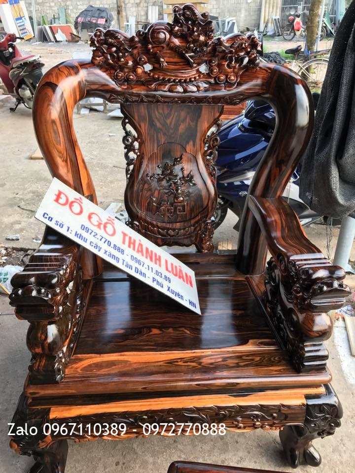 Bộ Ghế Minh Nghê Gỗ Mun Vip C12. 7 Món. C Khanh Nhà Bè TPHCM,,