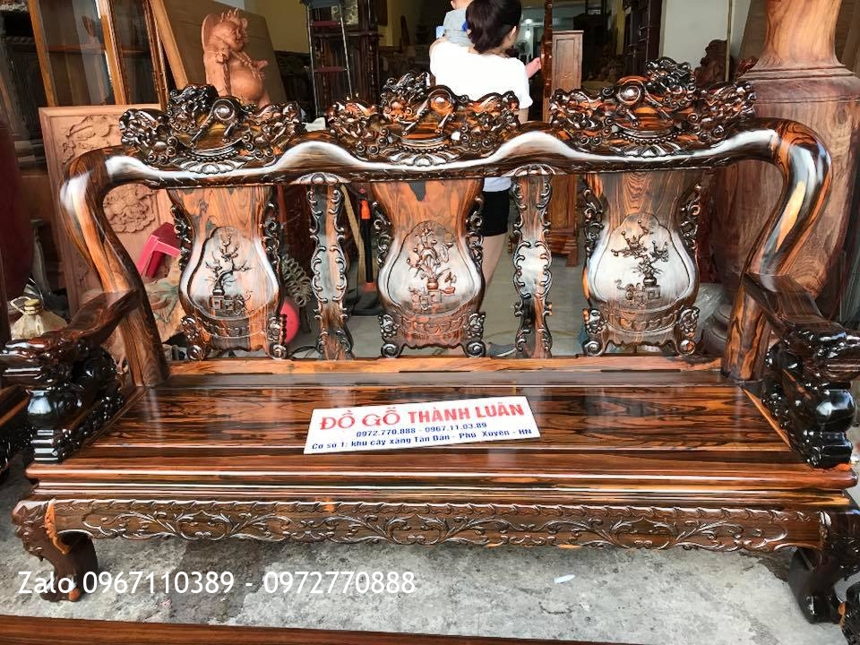 Bộ Ghế Minh Nghê Gỗ Mun Vip C12. 7 Món. C Khanh Nhà Bè TPHCM,