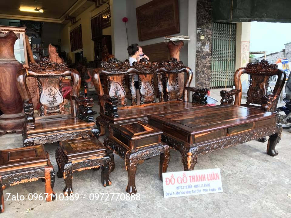 Bộ Ghế Minh Nghê Gỗ Mun Vip C12. 7 Món. C Khanh Nhà Bè TPHCM:.