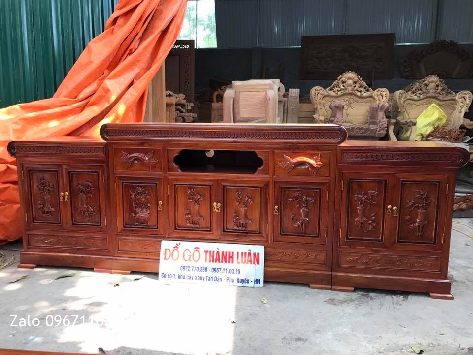 Bộ Nội Thất Phòng Khách Gỗ Hương Đỏ Lào VIP. A Cường Hưng Yên::