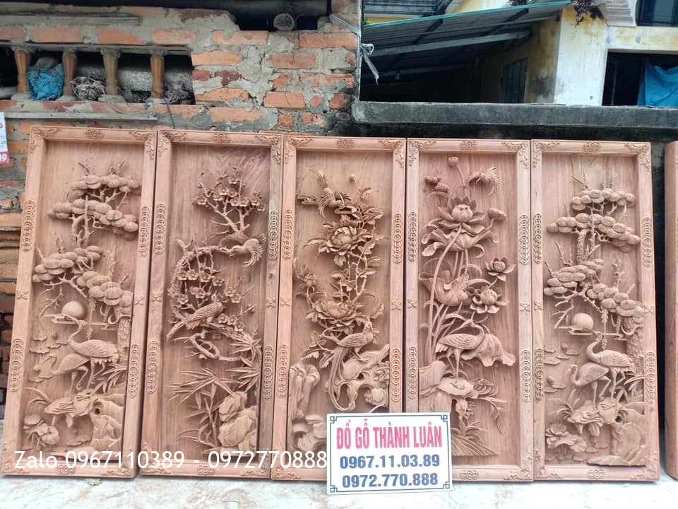 Báo Giá 15 Bộ Tranh Tứ Quý Gỗ Hương Mẫu Mới 2021;