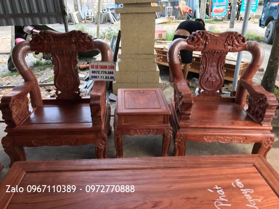 Bộ Ghế Minh Quốc Voi Gỗ Cẩm Lai C12.10 Món VIP. Khách Thái Nguyên