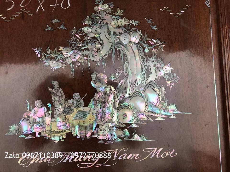 c Lịch Khảm Ốc Đỏ Và Tranh Chữ Phúc Khảm Ốc,