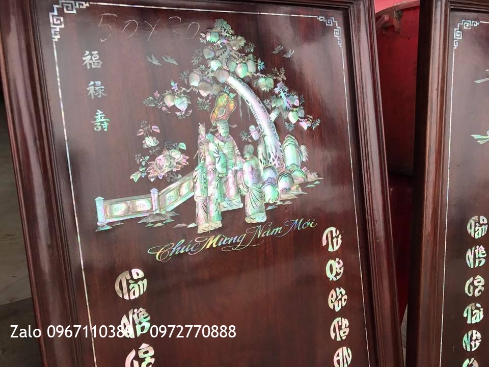 c Lịch Khảm Ốc Đỏ Và Tranh Chữ Phúc Khảm Ốc.