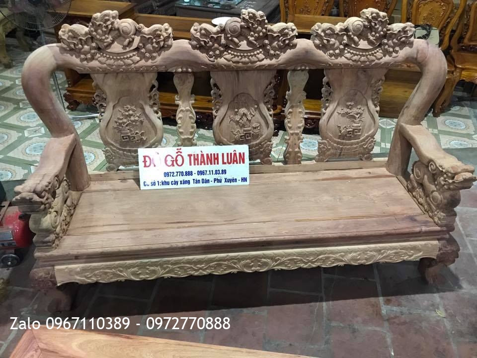 Bộ Minh Quốc Nghê Gỗ Hương Đỏ Lào C12.6Món.: