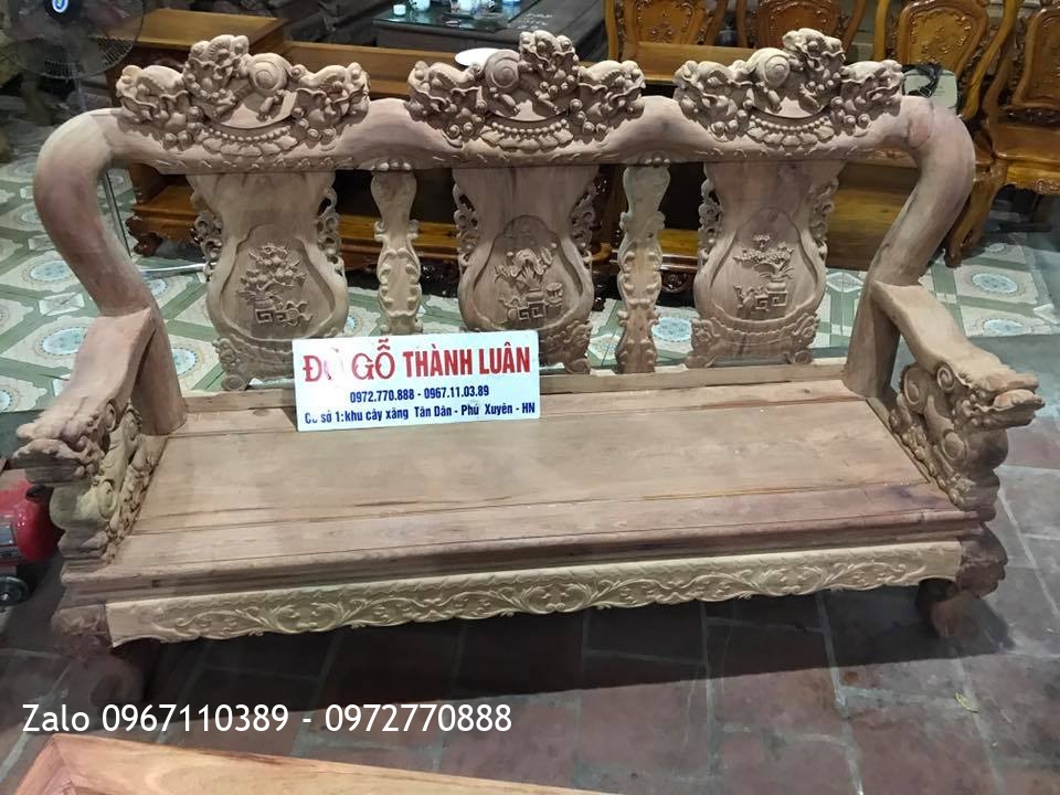 Bộ Minh Quốc Nghê Gỗ Hương Đỏ Lào C12.6Món:.