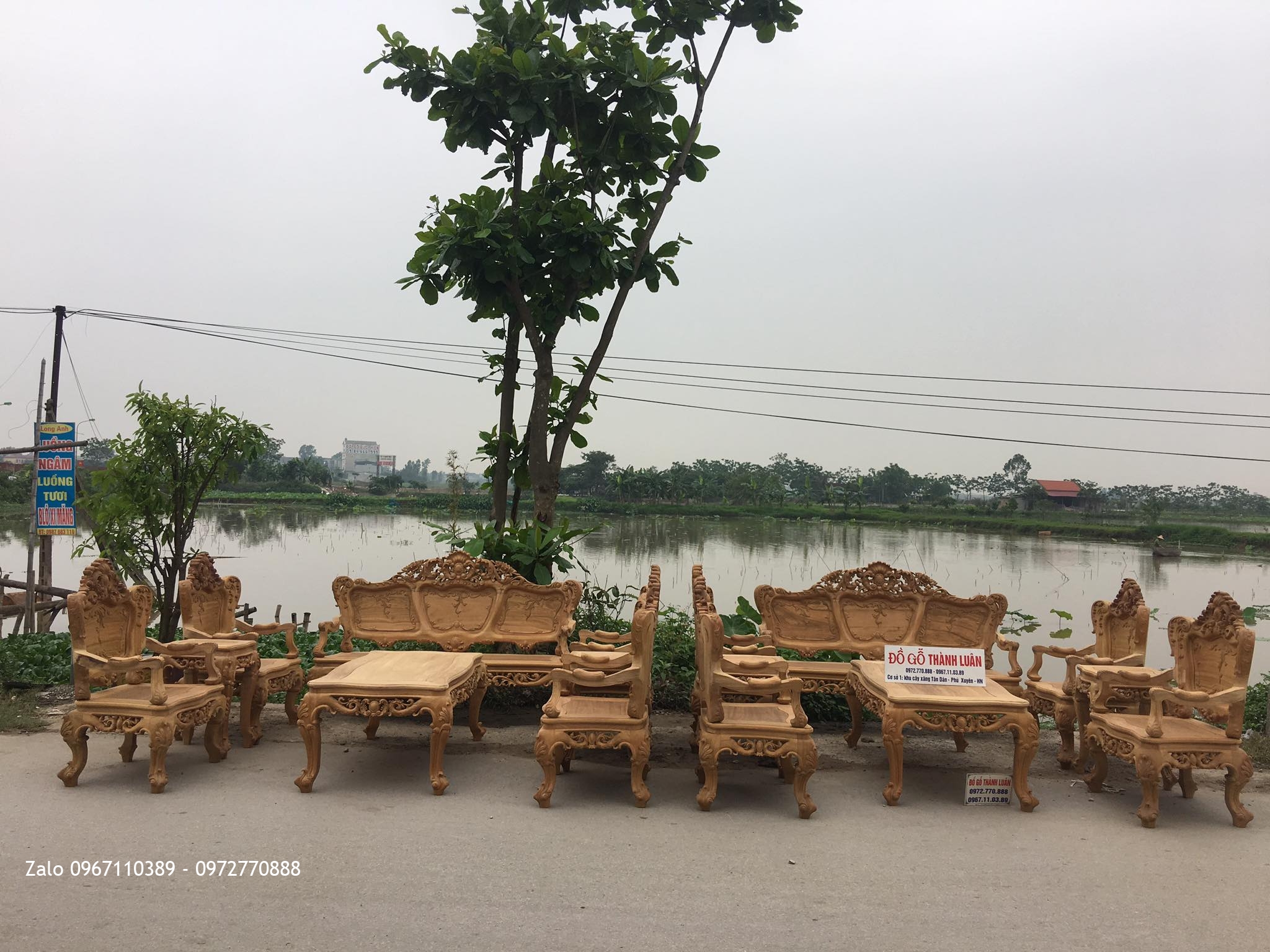 2 Bộ Bàn Ghế Lu-i Đại Gỗ Gụ Ta Quảng Bình Siêu Víp,