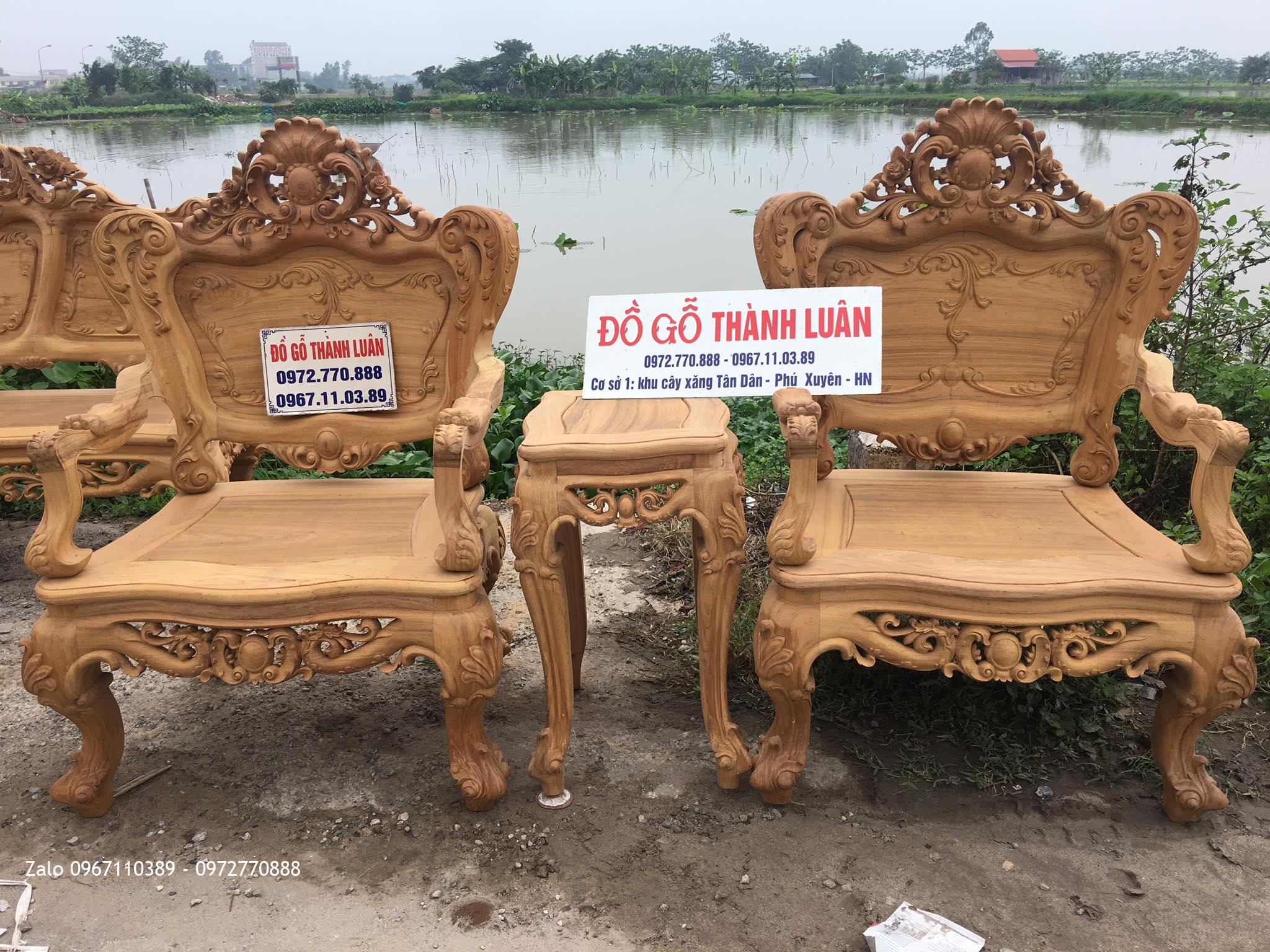 2 Bộ Bàn Ghế Lu-i Đại Gỗ Gụ Ta Quảng Bình Siêu Víp::.