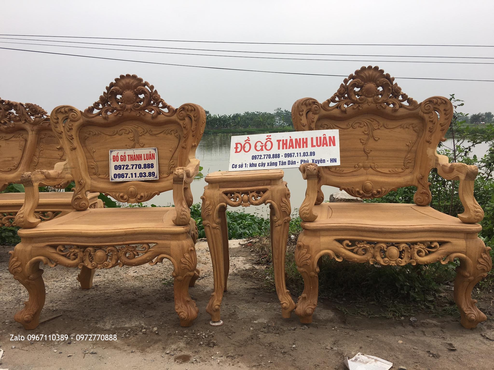 2 Bộ Bàn Ghế Lu-i Đại Gỗ Gụ Ta Quảng Bình Siêu Víp::.