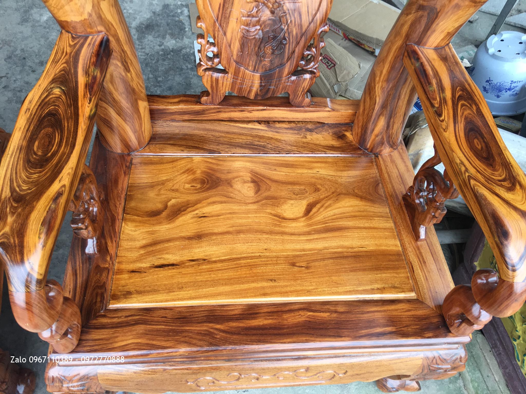 Bộ Ghế Gụ Ta Quảng Bình Vân Vip 6 Món.C12. Bàn 1m67x81,.