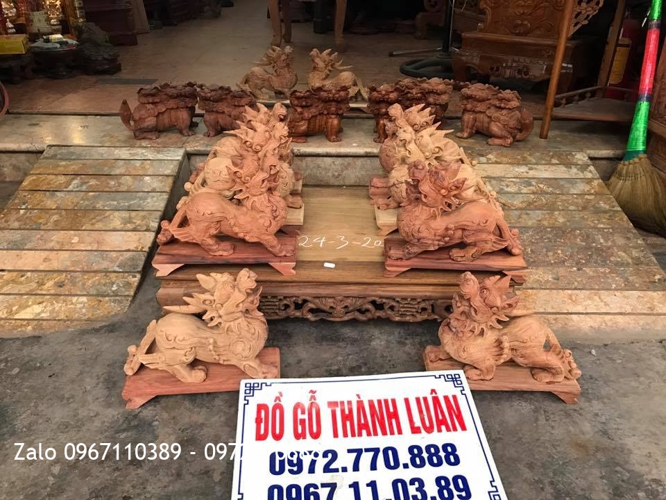 Tỳ Hưu(Thiên Lộc) Và Kỳ Lân Mẫu Tử Gỗ Hương..